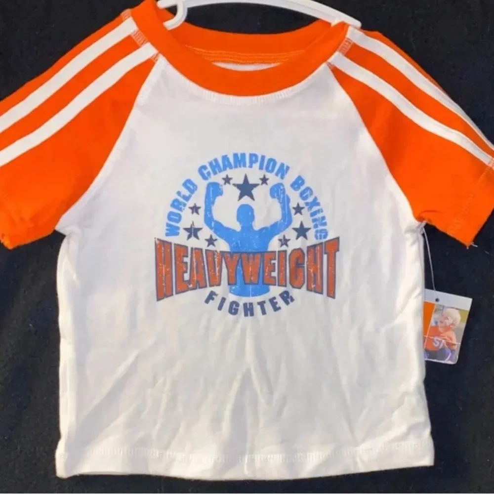 💞 New Baby Boy Size 12 Months Heavyweight Fighter Boxing Tee Shirt